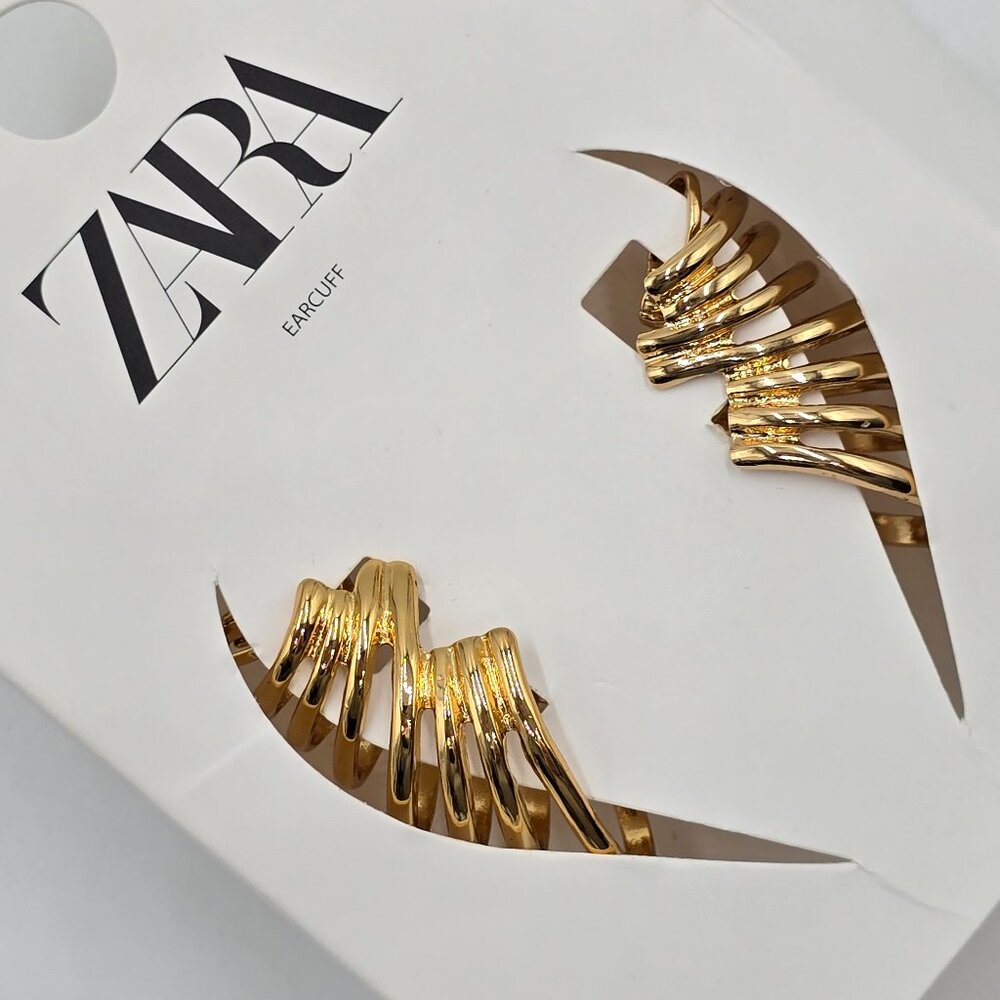 Zara - Gold Ear Cuff Earrings - NWT - Picture 6 of 14